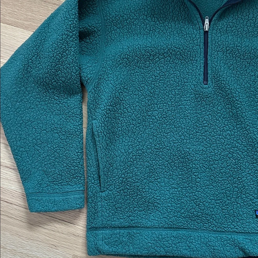 Patagonia vintage 1/2 zip pullover green fleece jacket size XS
